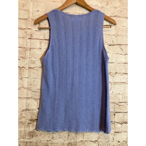 Burgess Top Women Large Silk Blend Baby Blue Open Knit Beachy Coquette Soft Girl - Picture 9 of 11